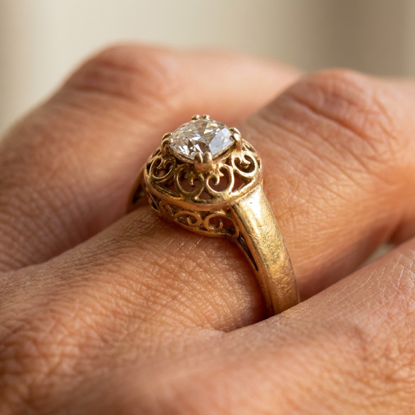 Dated 1970s ring setting before redesign